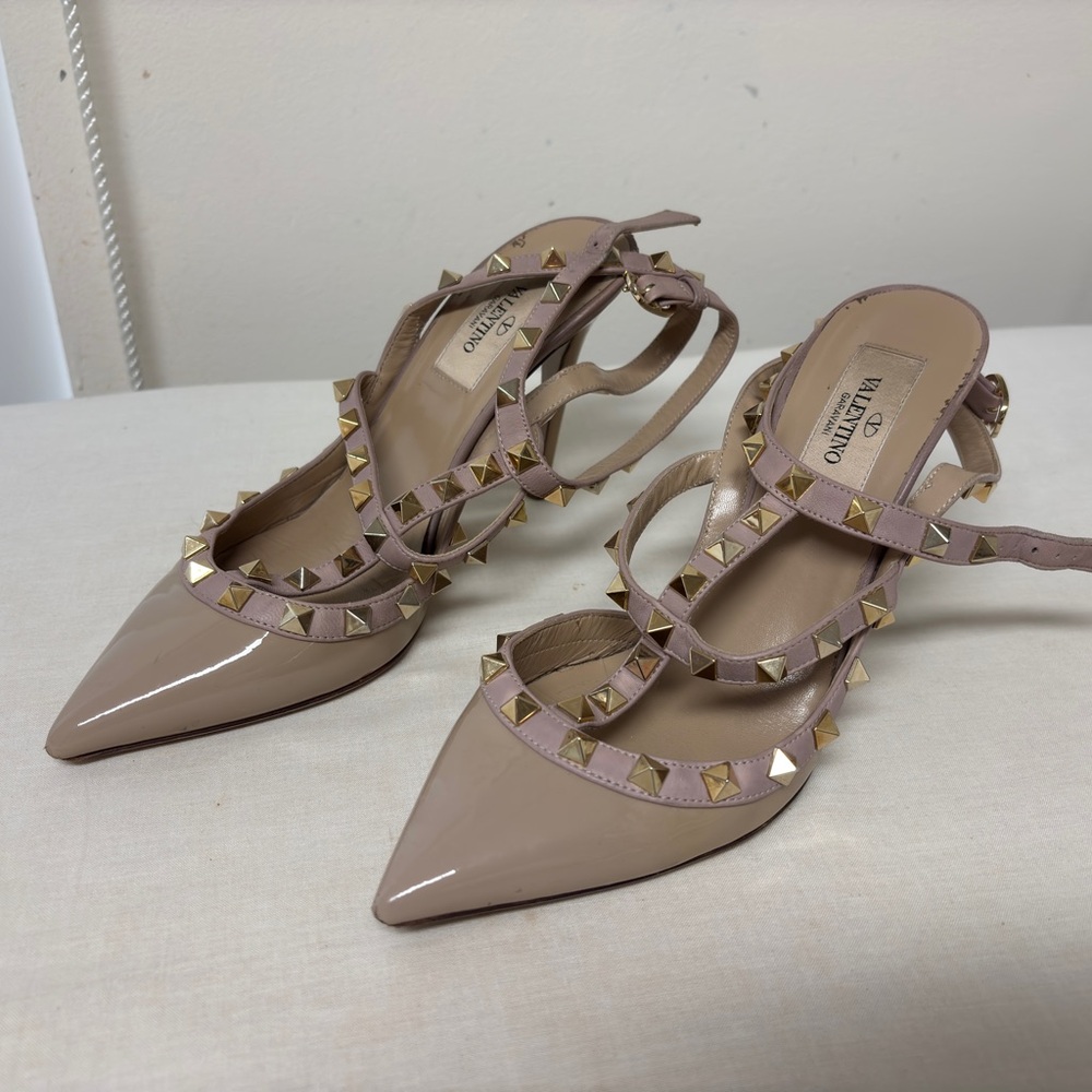 Valentino Nude Studded Heels
